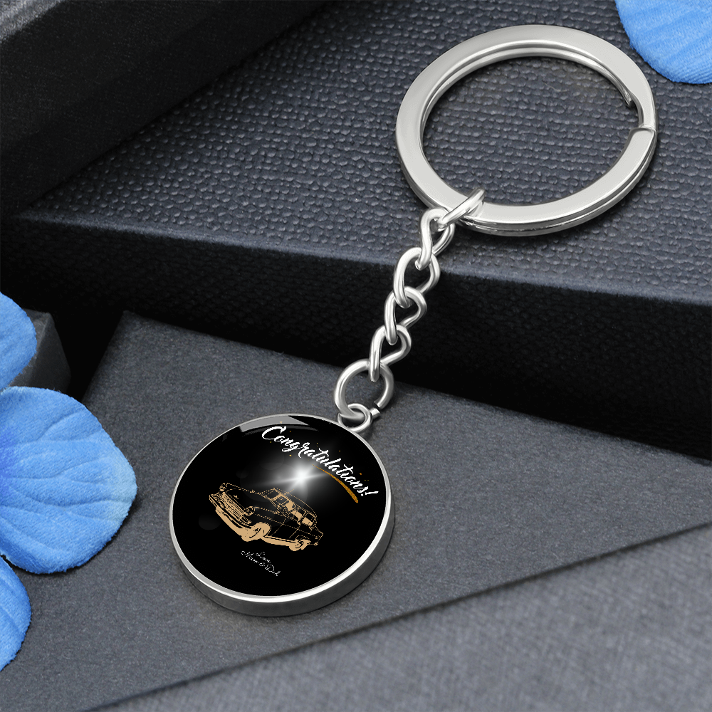 Vintage Style Driving test Celebration Keyring