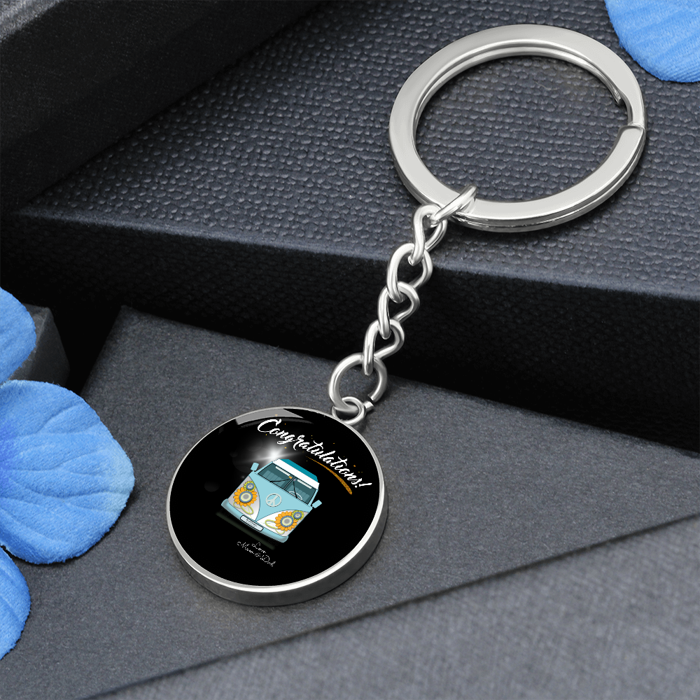 passed Driving Test Gift, Happy campa Keyring