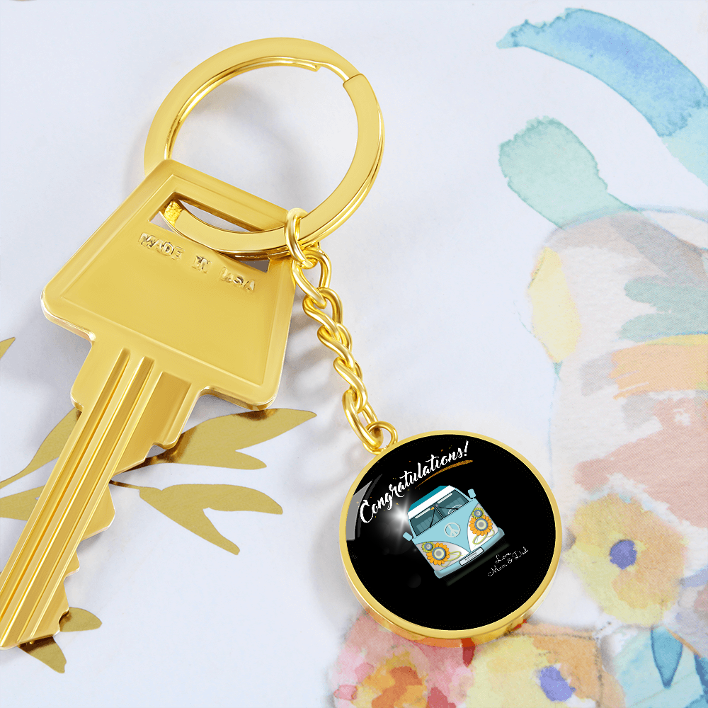 passed Driving Test Gift, Happy campa Keyring