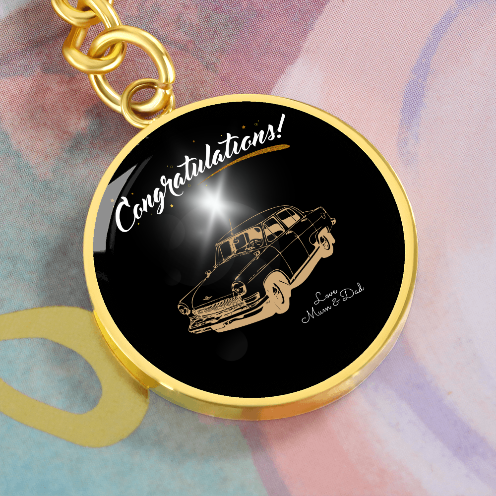 Vintage Style Driving test Celebration Keyring