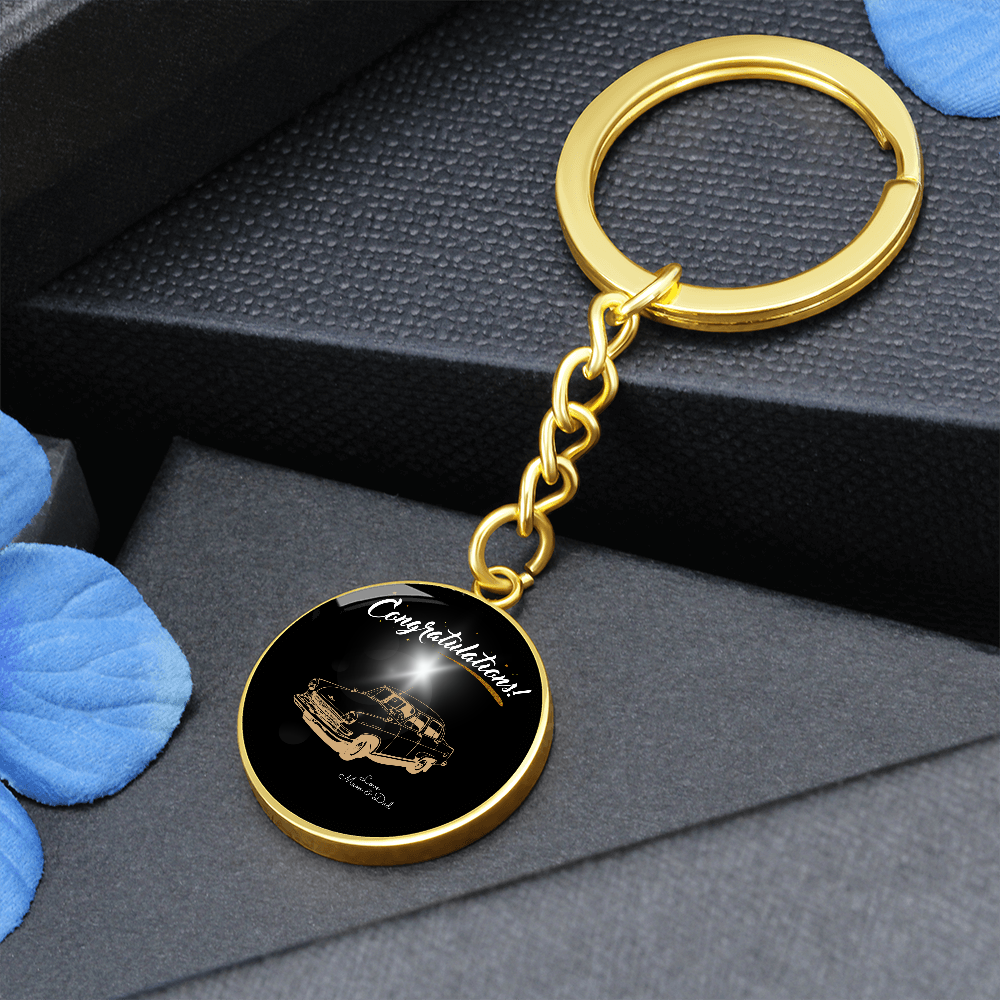 Vintage Style Driving test Celebration Keyring