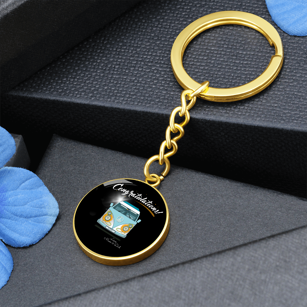 passed Driving Test Gift, Happy campa Keyring