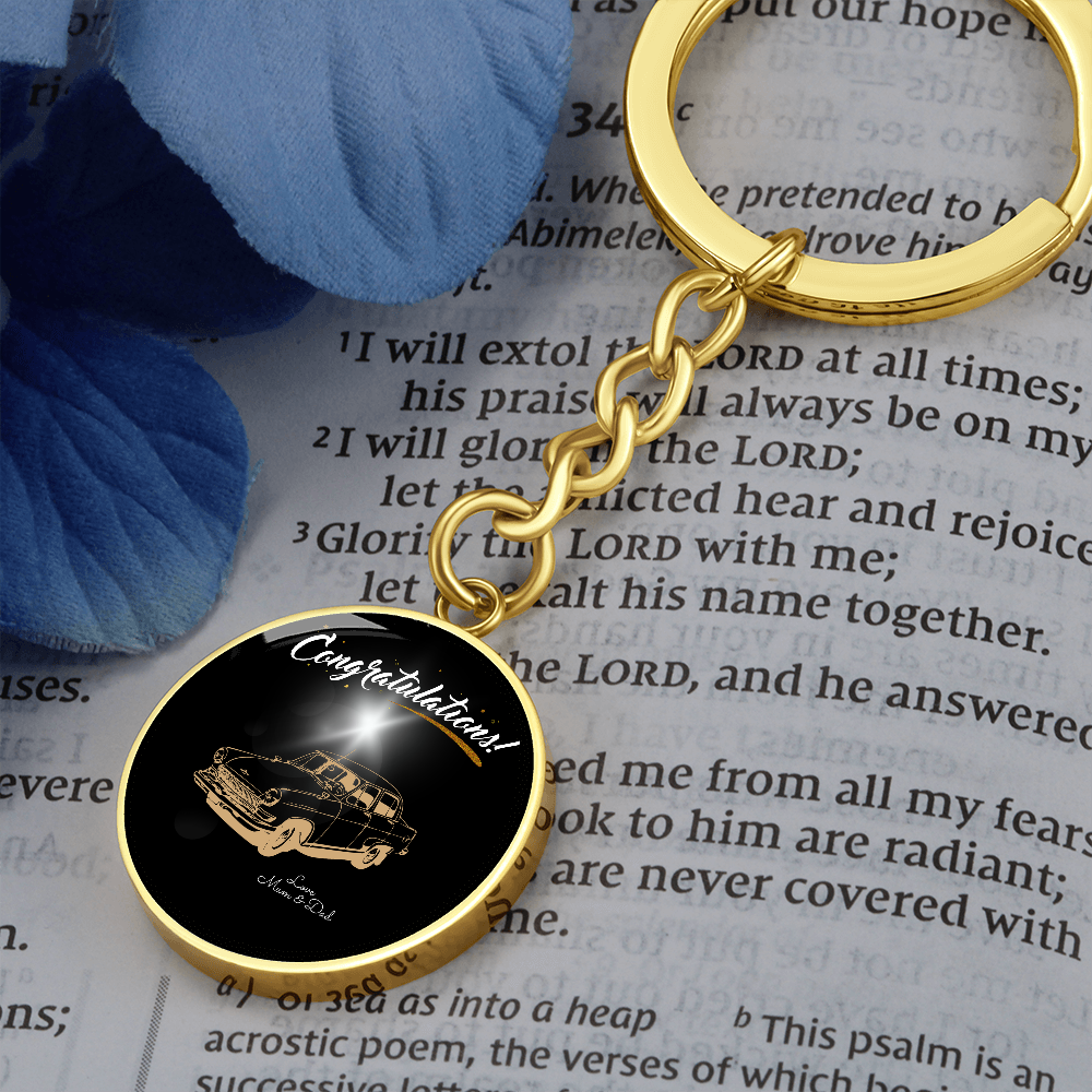 Vintage Style Driving test Celebration Keyring