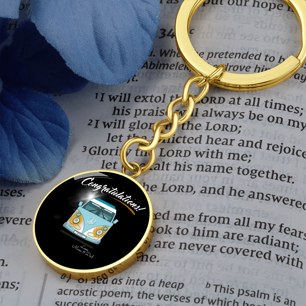 passed Driving Test Gift, Happy campa Keyring