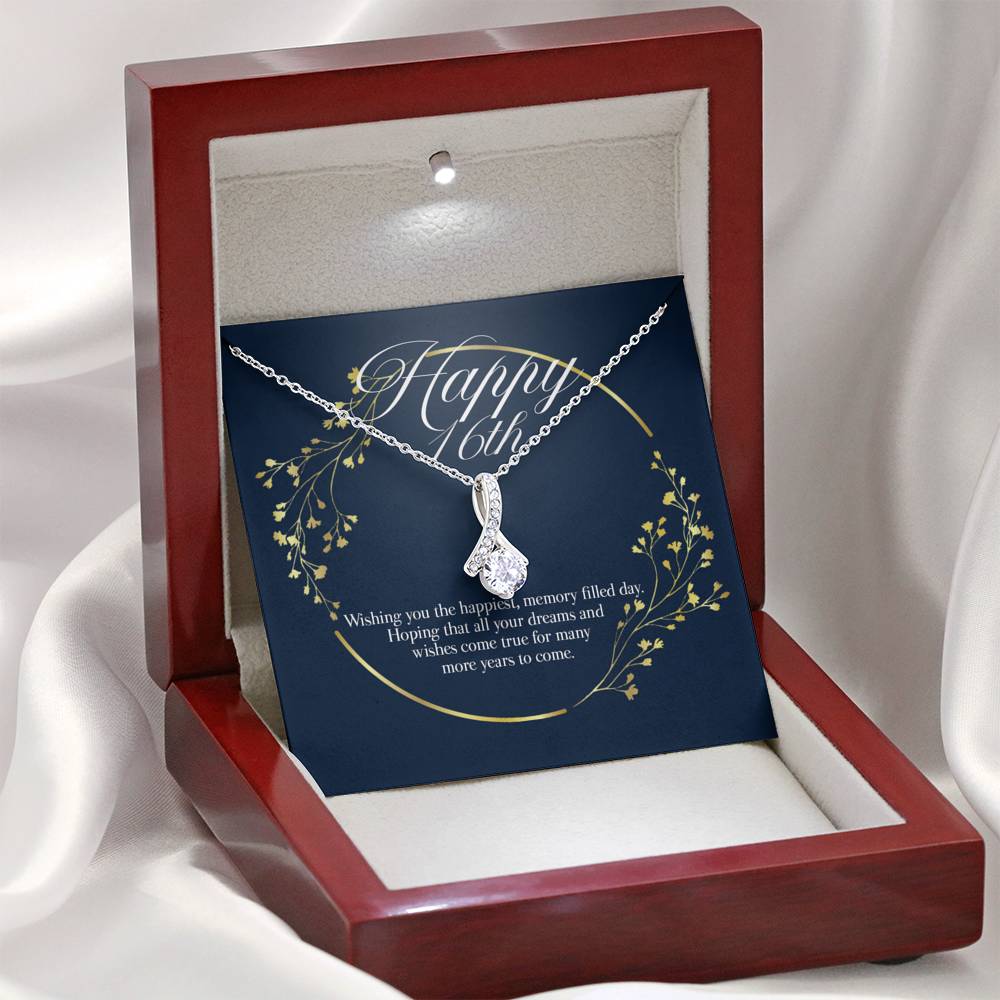 Gift message pendant for 16th Birthday