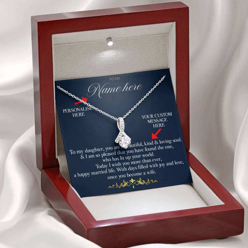 Custom Mothers Day Gift message Ribbon Pendant