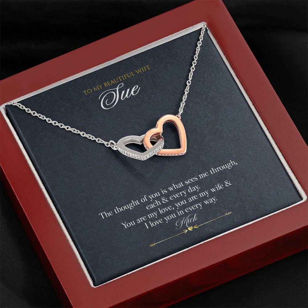 Gift Message necklace for wife