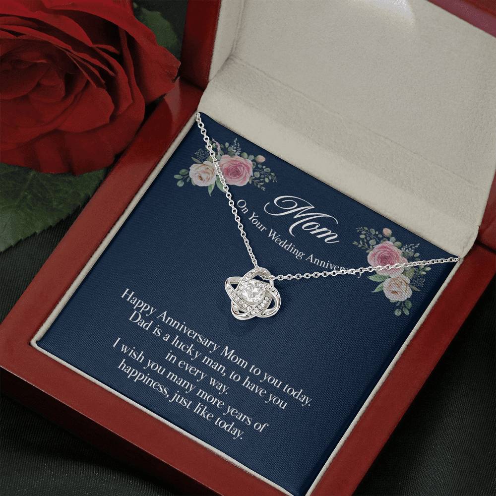 Gift message necklace for Moms Anniversary