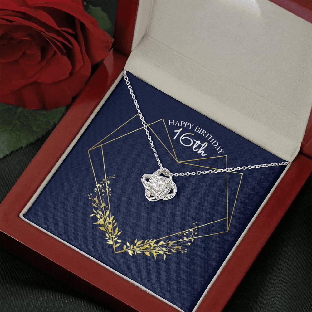 Gift message necklace for 16th Birthday