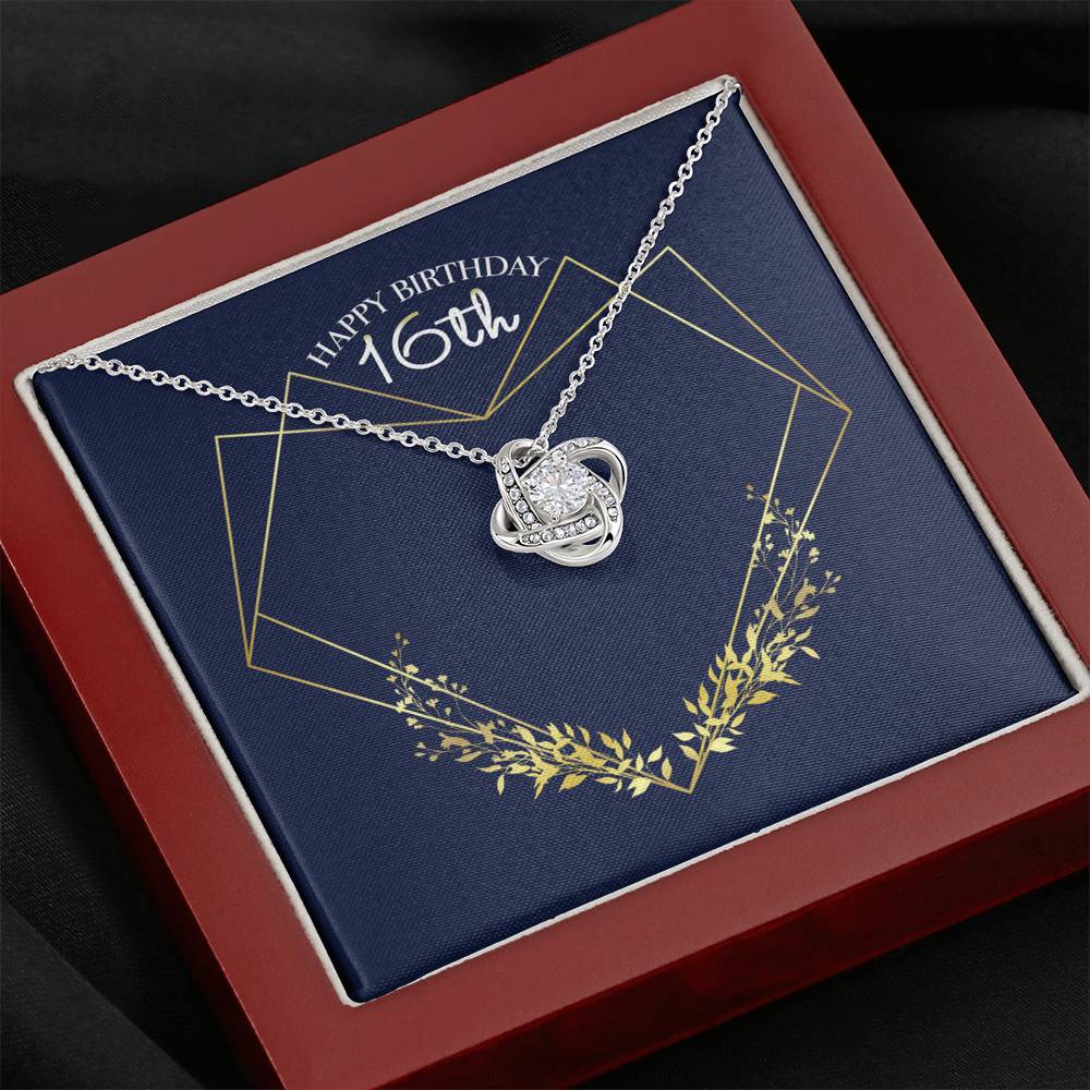 Gift message necklace for 16th Birthday