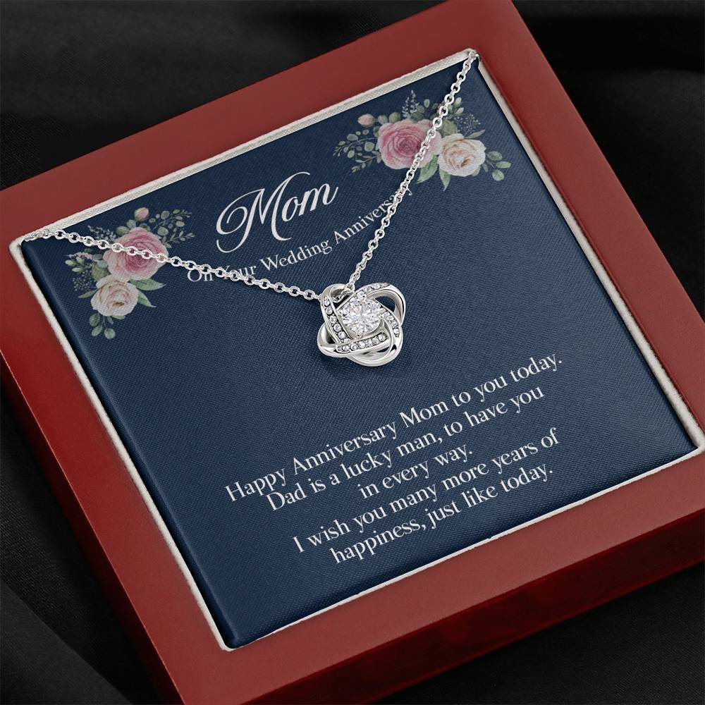 Gift message necklace for Moms Anniversary