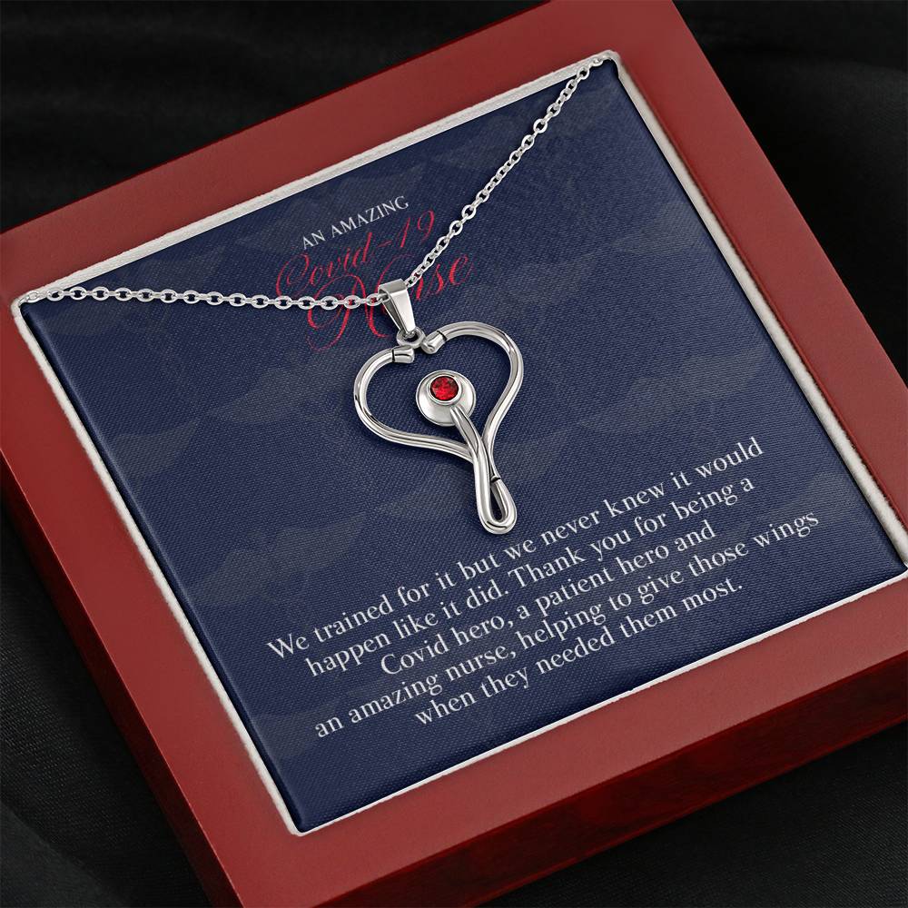 Gift message pendant For Covid-19 Nurse