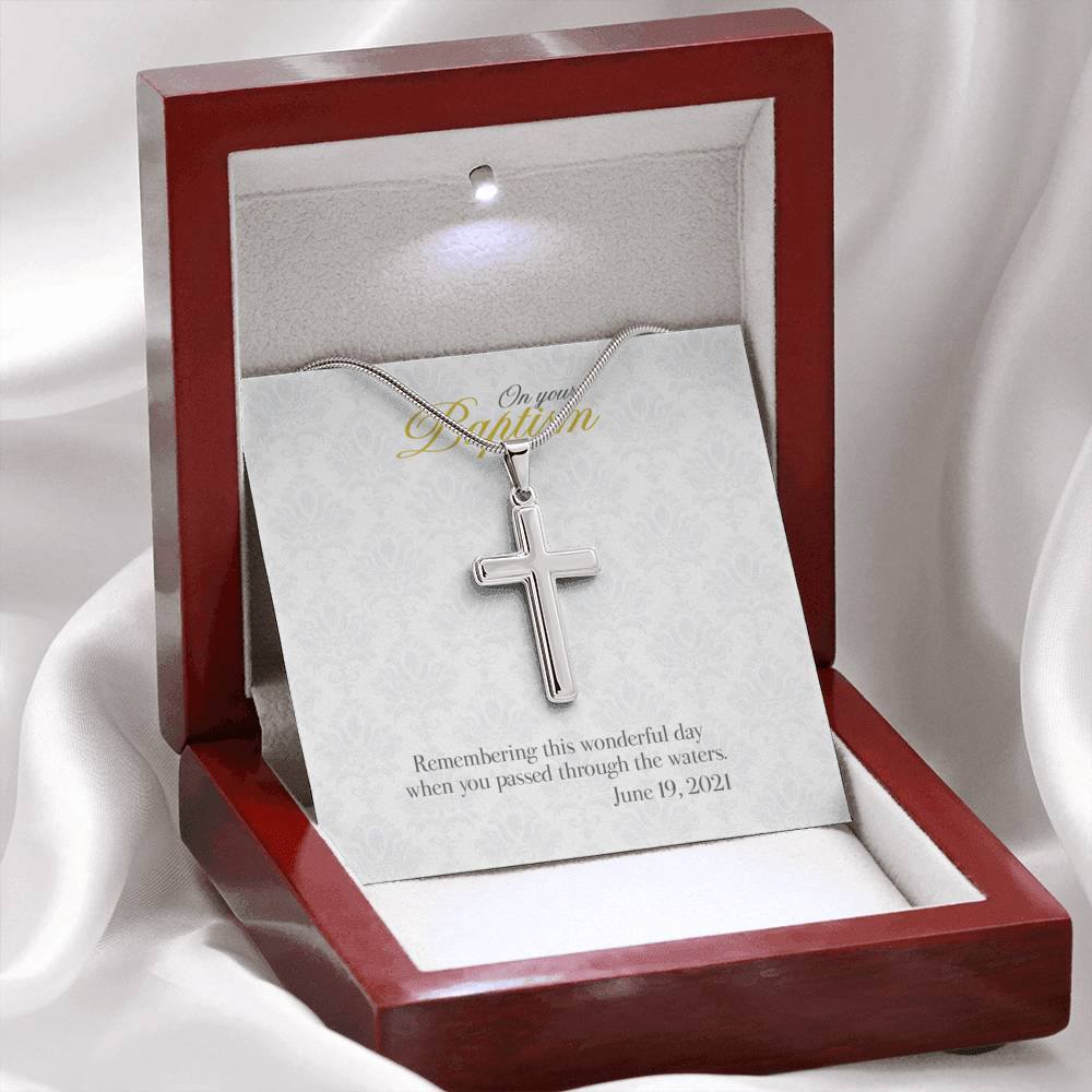 Gift Message necklace Baptism