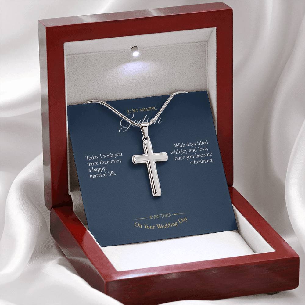 Gift message Cross for Godson