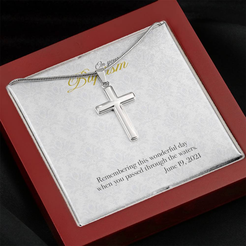 Gift Message necklace Baptism