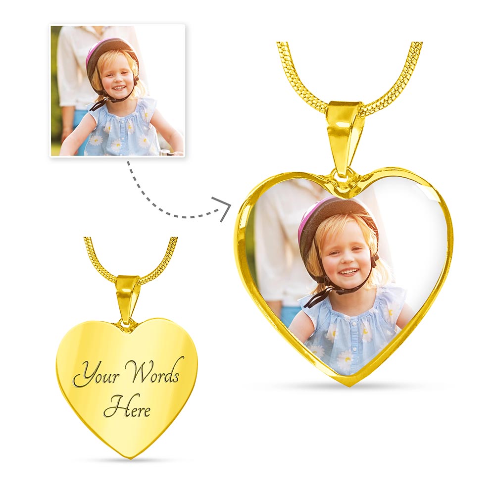 Mothers Day Photo Heart pendant