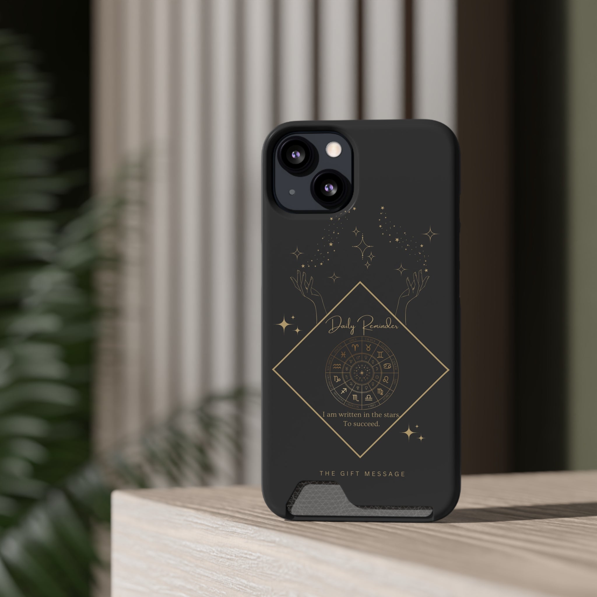 Mantra Constellation Phone Case With Card Holder