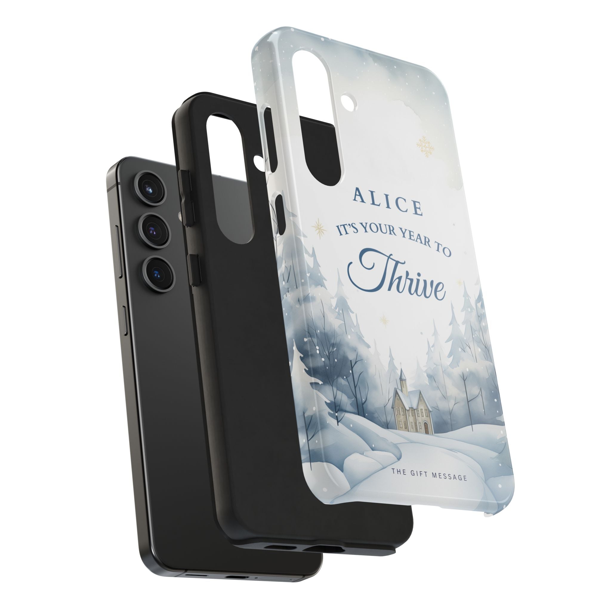 Thrive Snowy Scene Personalized Phone Case