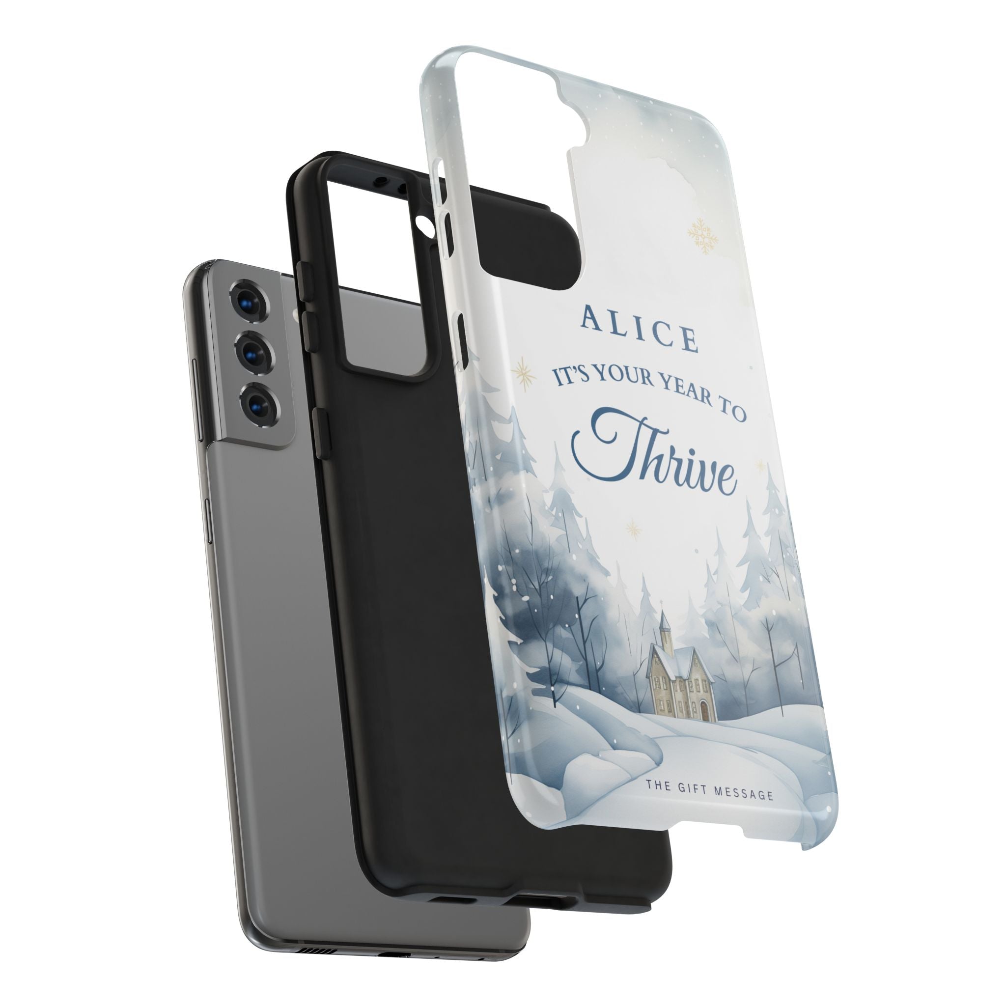 Thrive Snowy Scene Personalized Phone Case