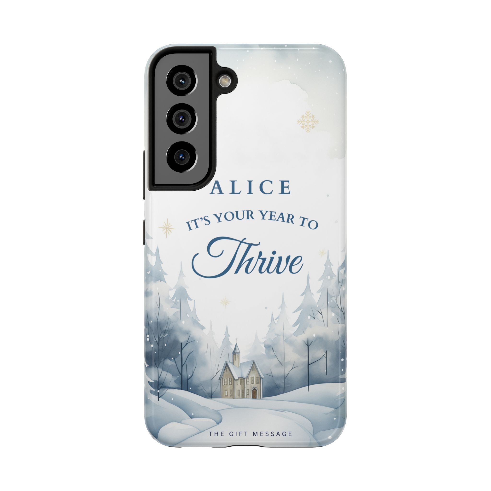 Thrive Snowy Scene Personalized Phone Case