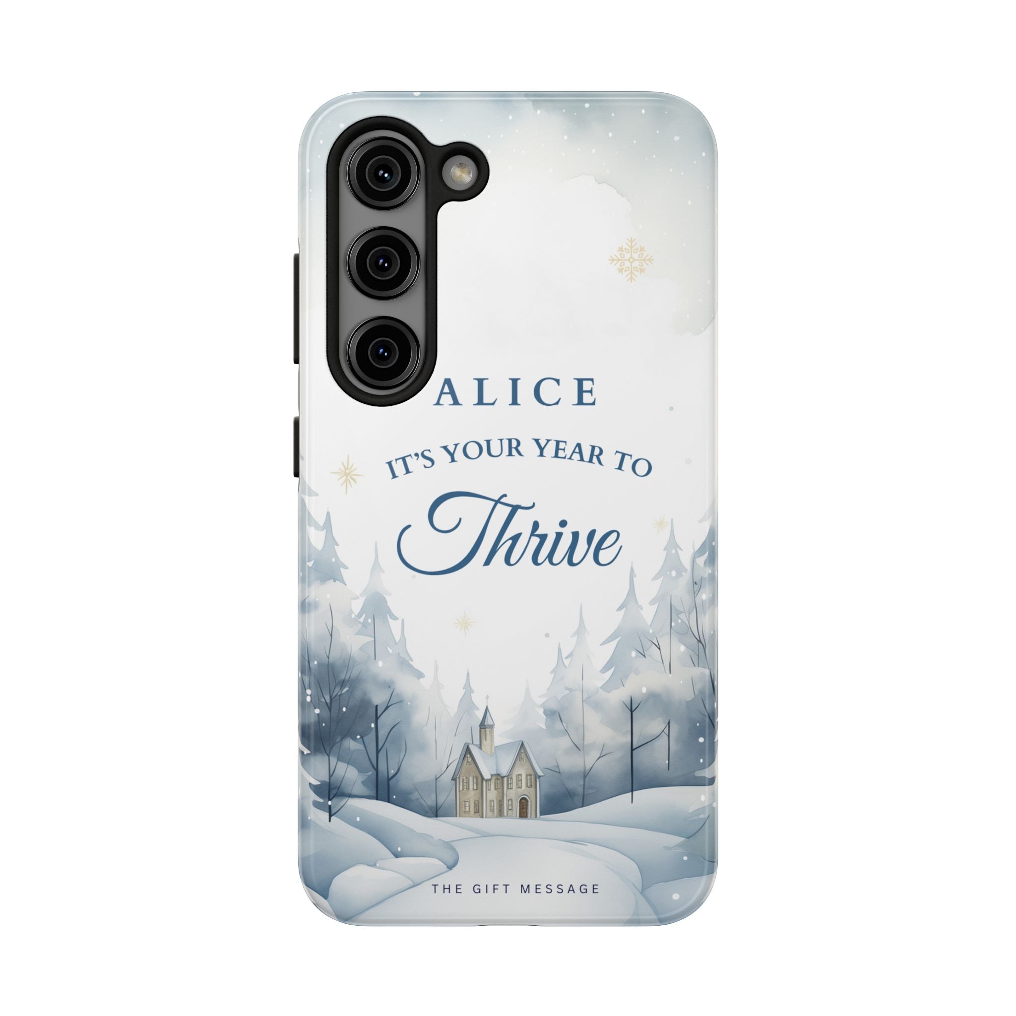 Thrive Snowy Scene Personalized Phone Case