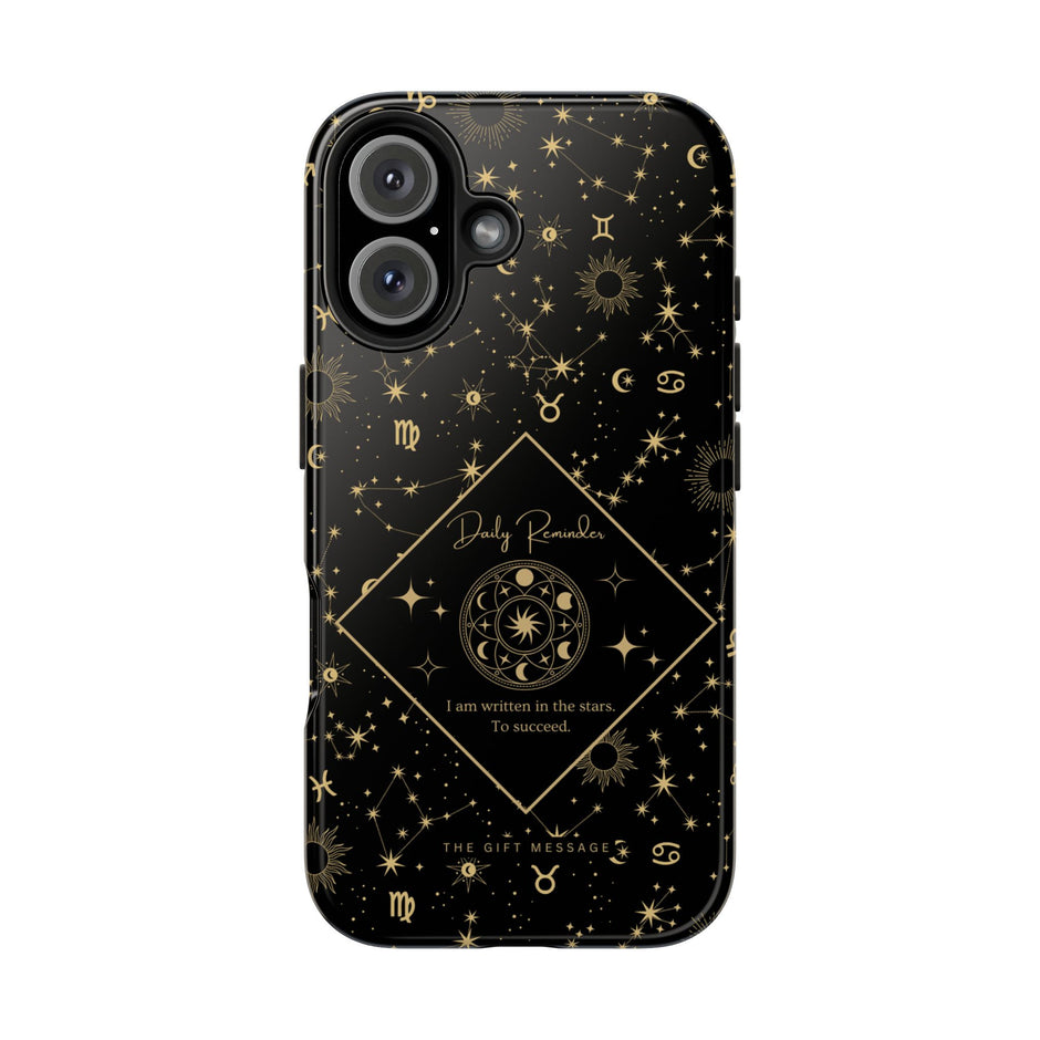 Celestial Messages Zodiac Phone Case – "Written in the Stars" Black Edition