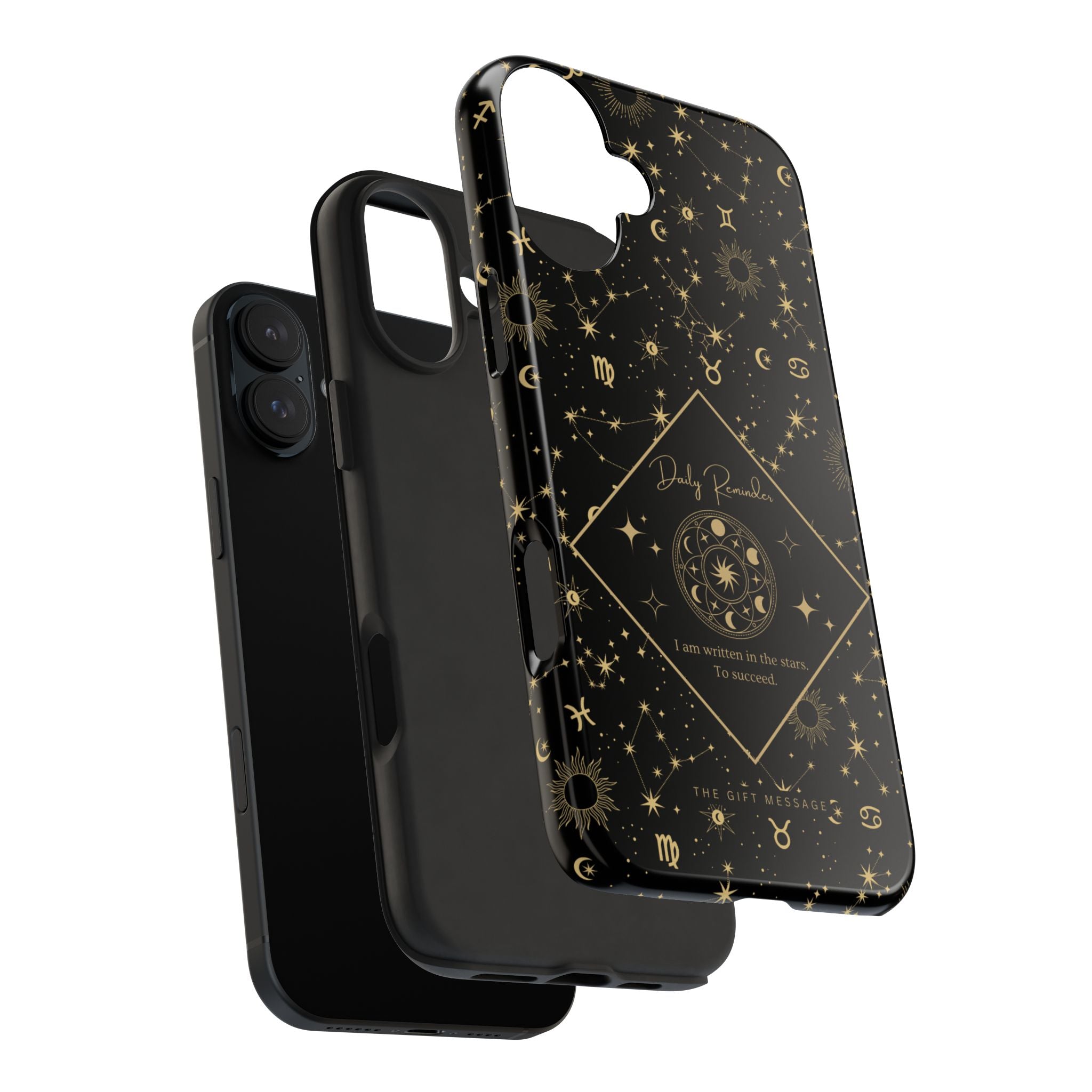 Celestial Messages Zodiac Phone Case – "Written in the Stars" Black Edition