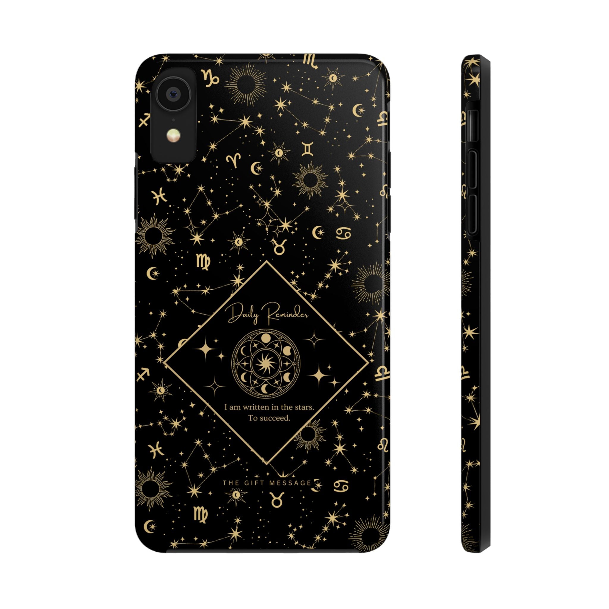 Celestial Messages Zodiac Phone Case – "Written in the Stars" Black Edition