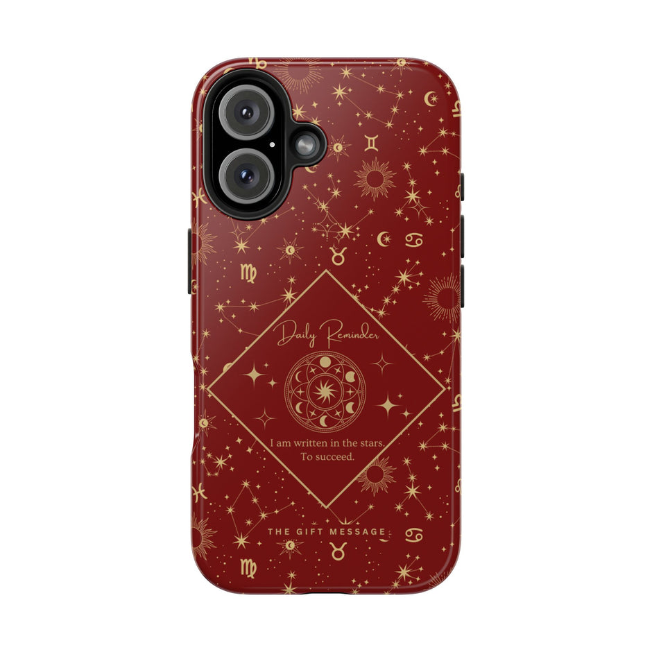 Celestial Messages Zodiac Phone Case – "Written in the Stars" Rouge Edition