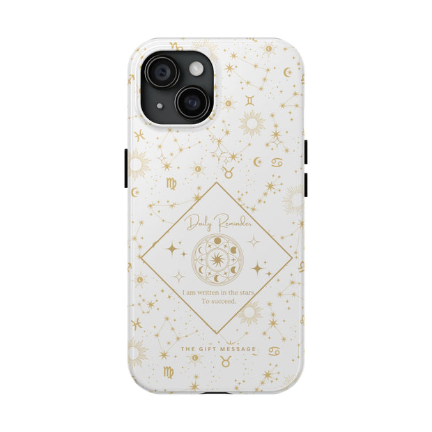 Celestial Messages Zodiac Phone Case – "Written in the Stars" White Edition
