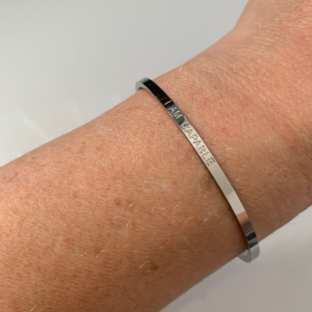 "I am capable" Affirmation Bangle