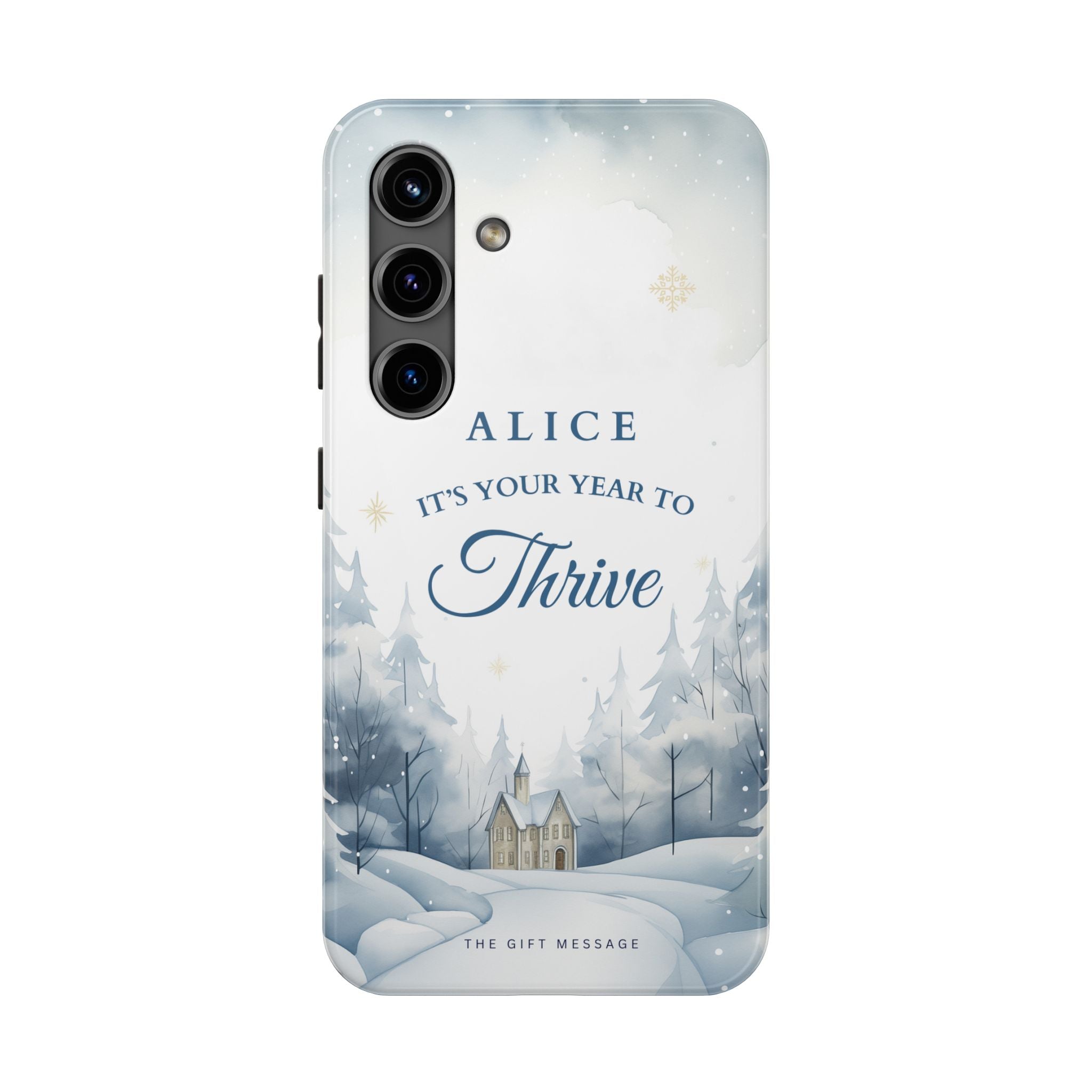 Thrive Snowy Scene Personalized Phone Case