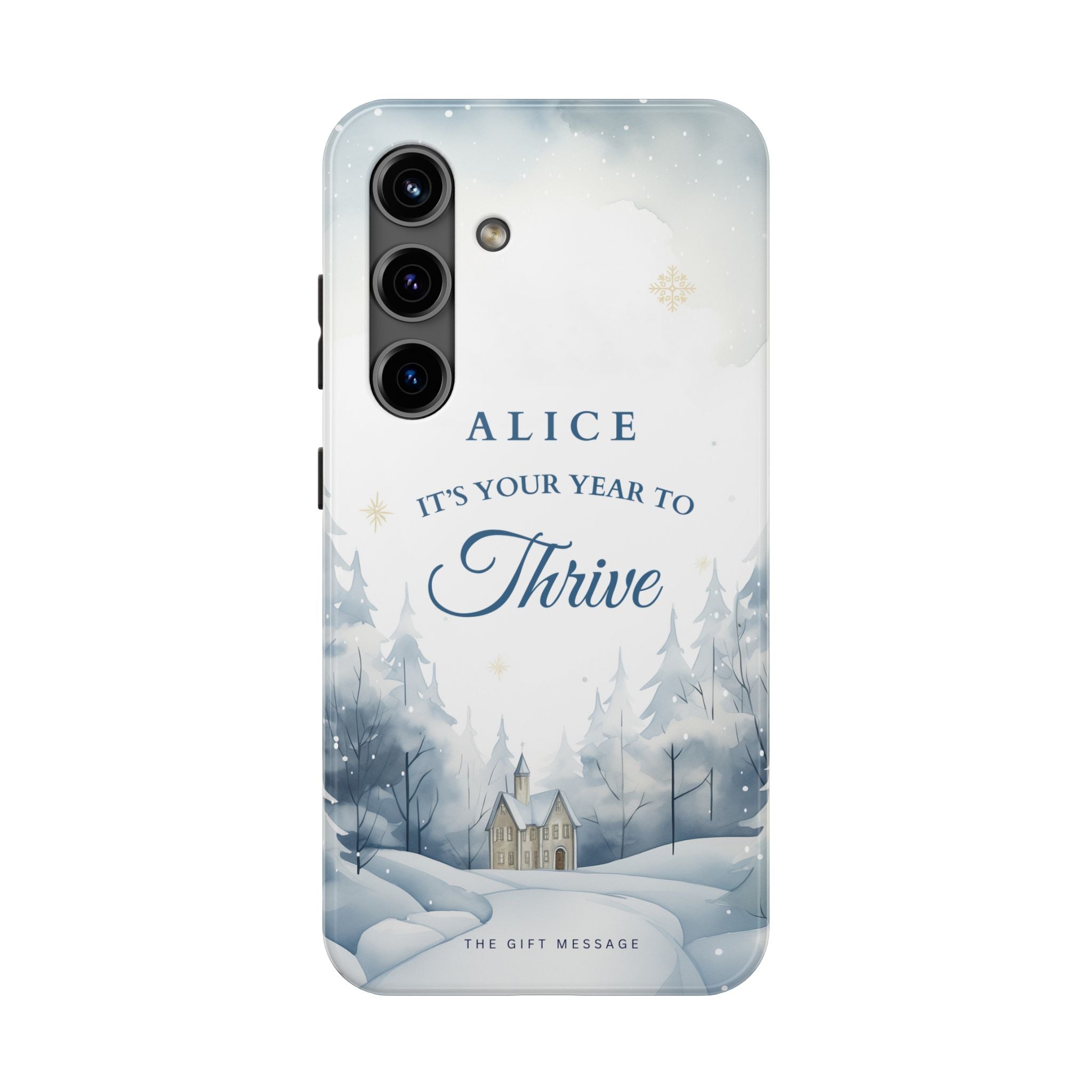 Thrive Snowy Scene Personalized Phone Case