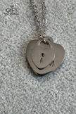 Let them - Heart and lock pendant - Stainless Steel
