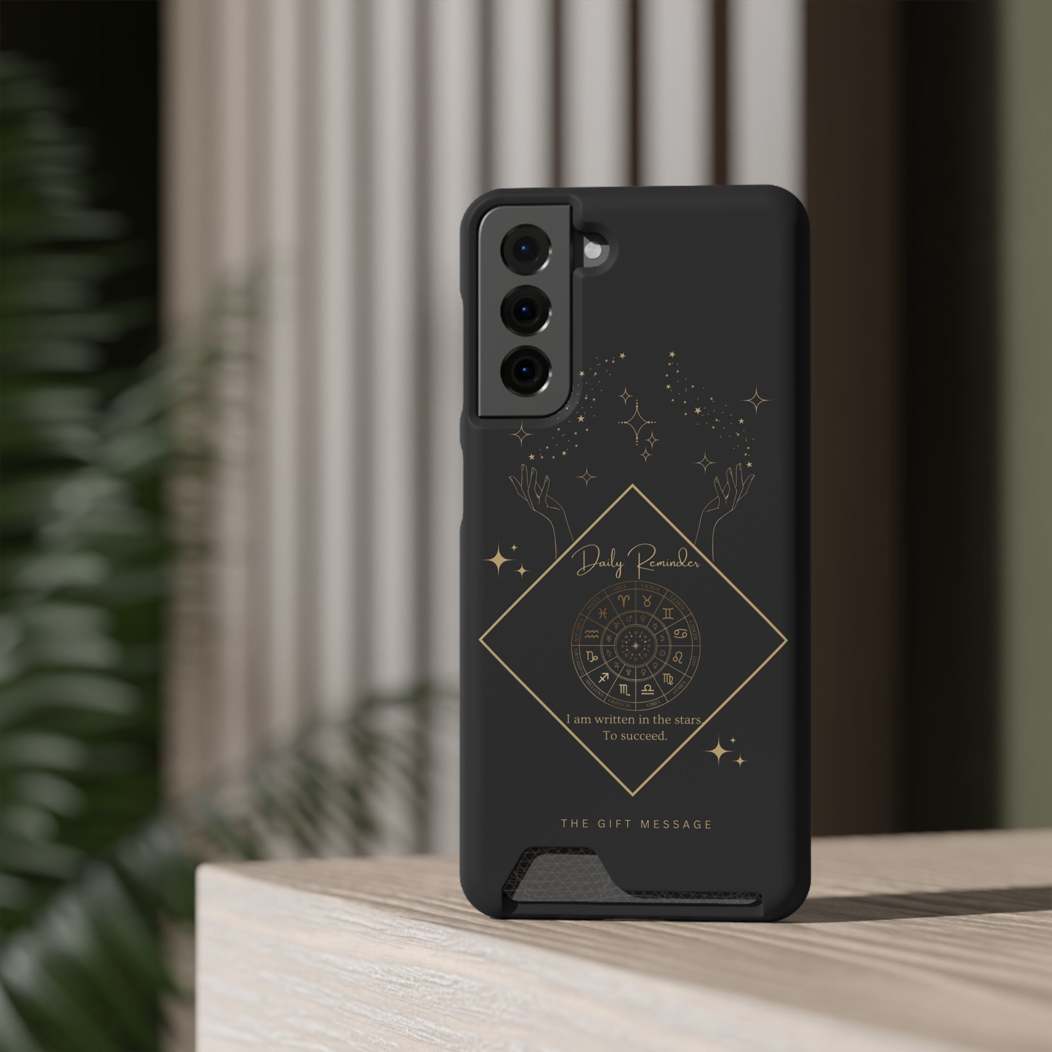 Mantra Constellation Phone Case With Card Holder