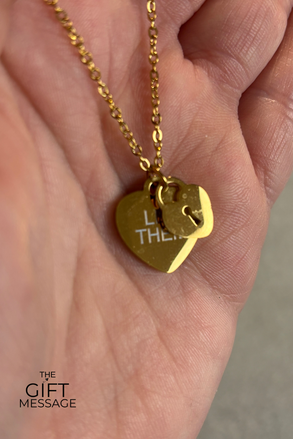 Let them - Heart and lock pendant - Stainless Steel