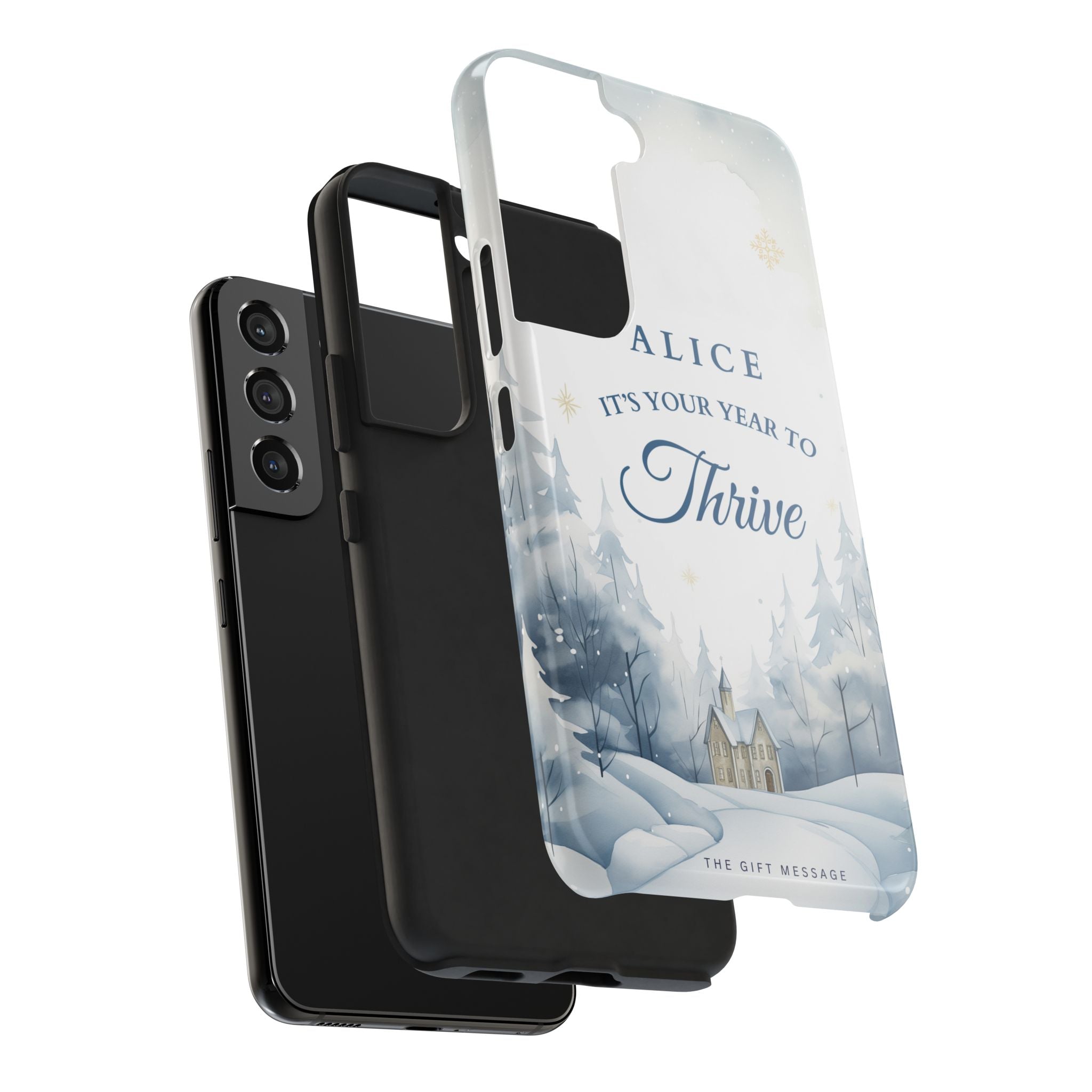 Thrive Snowy Scene Personalized Phone Case