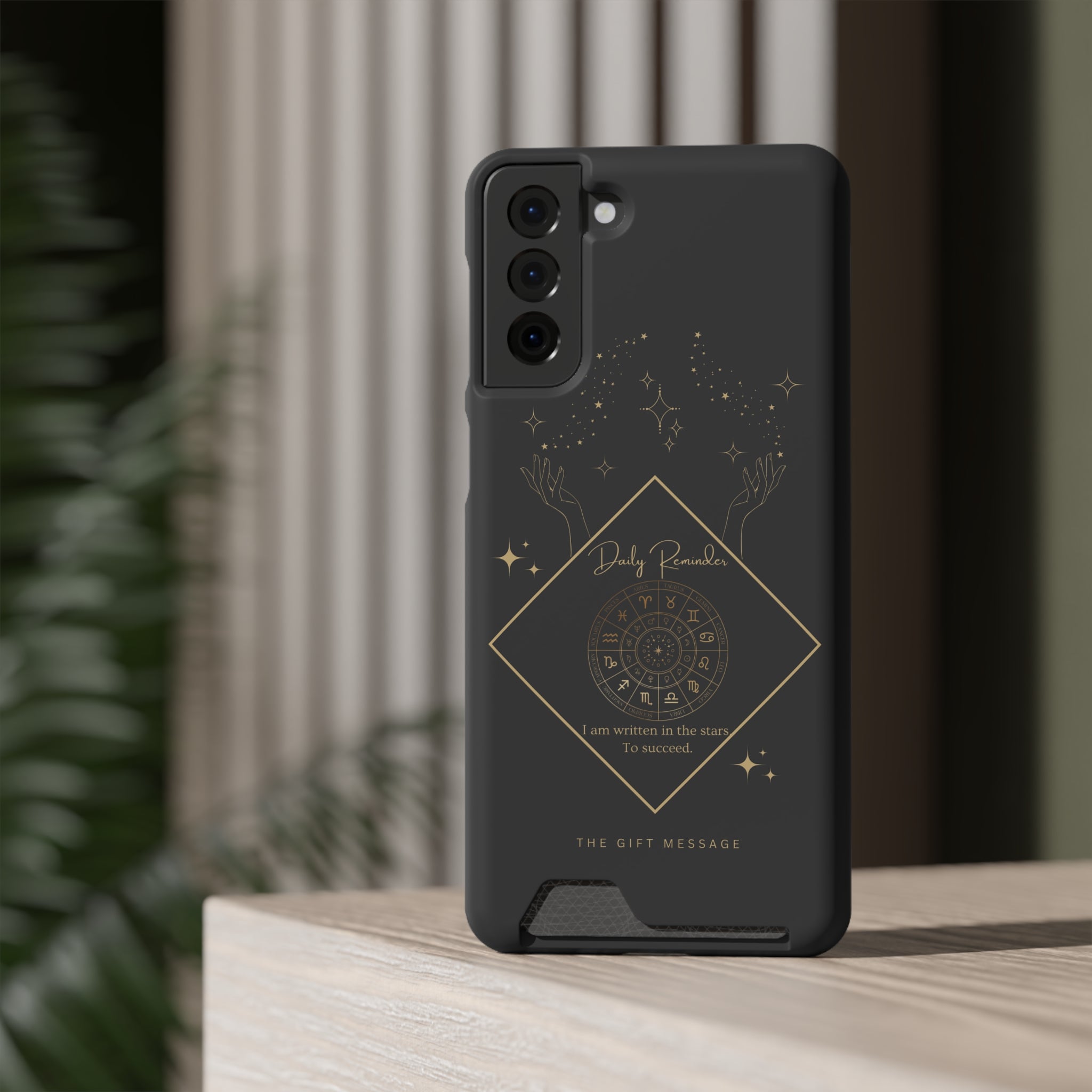 Mantra Constellation Phone Case With Card Holder