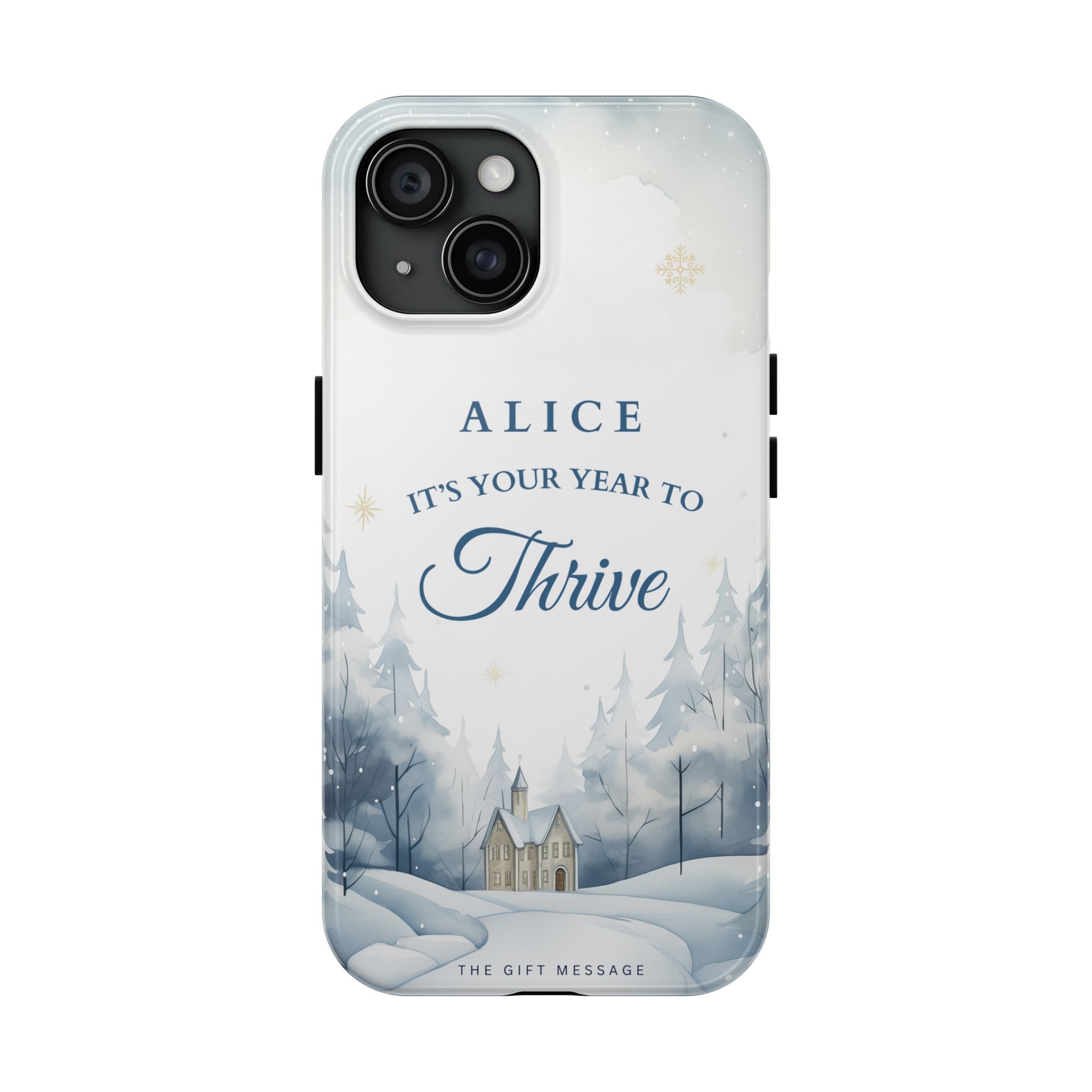 Thrive Snowy Scene Personalized Phone Case