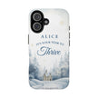 Thrive Snowy Scene Personalized Phone Case