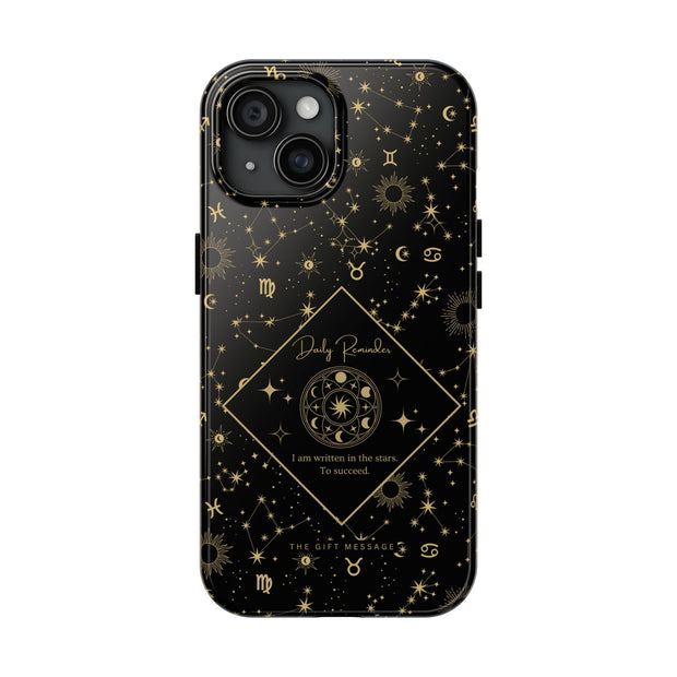Celestial Messages Zodiac Phone Case – "Written in the Stars" Black Edition