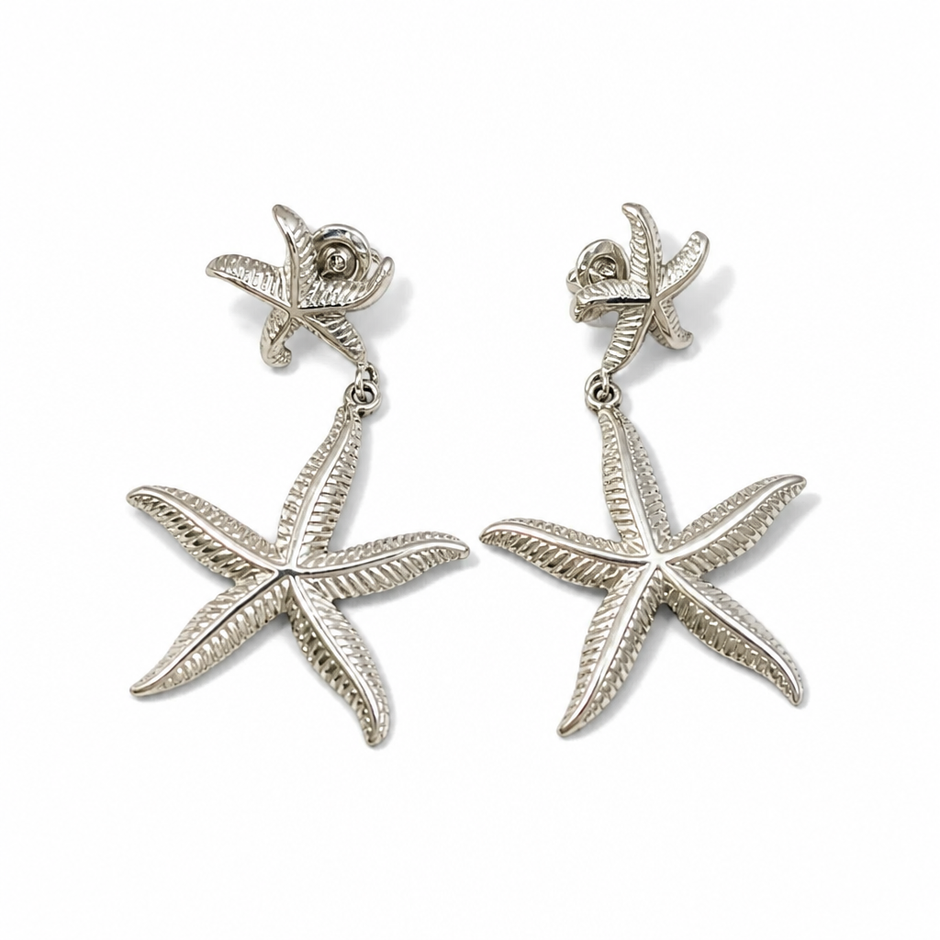 Silver Sea Star Earrings
