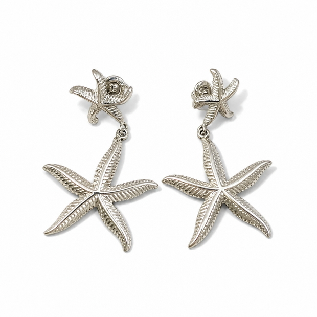 Silver Sea Star Earrings