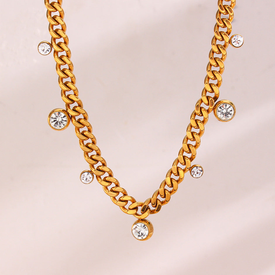 All of the lights Zircon Cuban Necklace