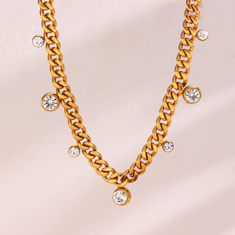 All of the lights Zircon Cuban Necklace