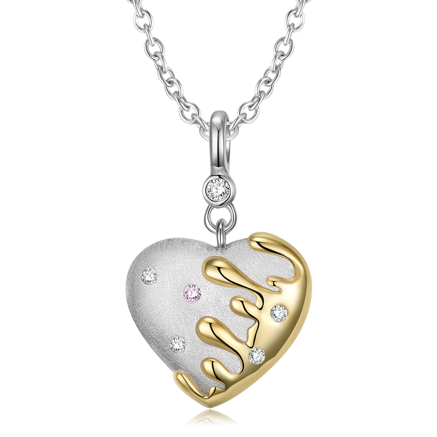 Cleo Silver heart necklace