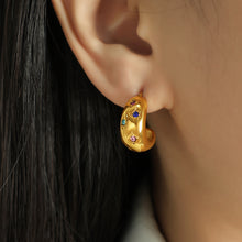 Load image into Gallery viewer, Tia Celestial Huggie Earrings
