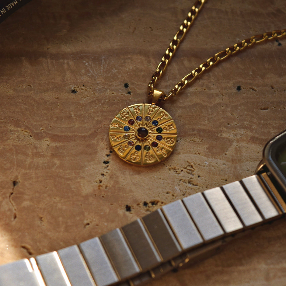 Astrolune Zodiac Wheel Necklace