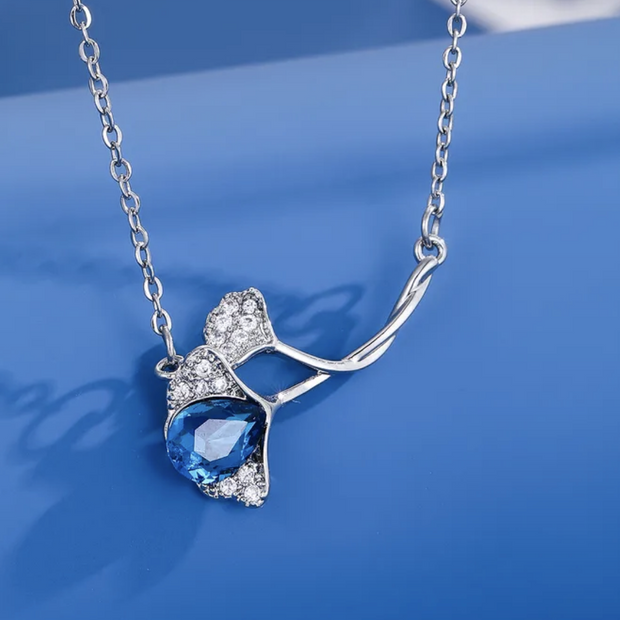 Genko Blue Flower Necklace
