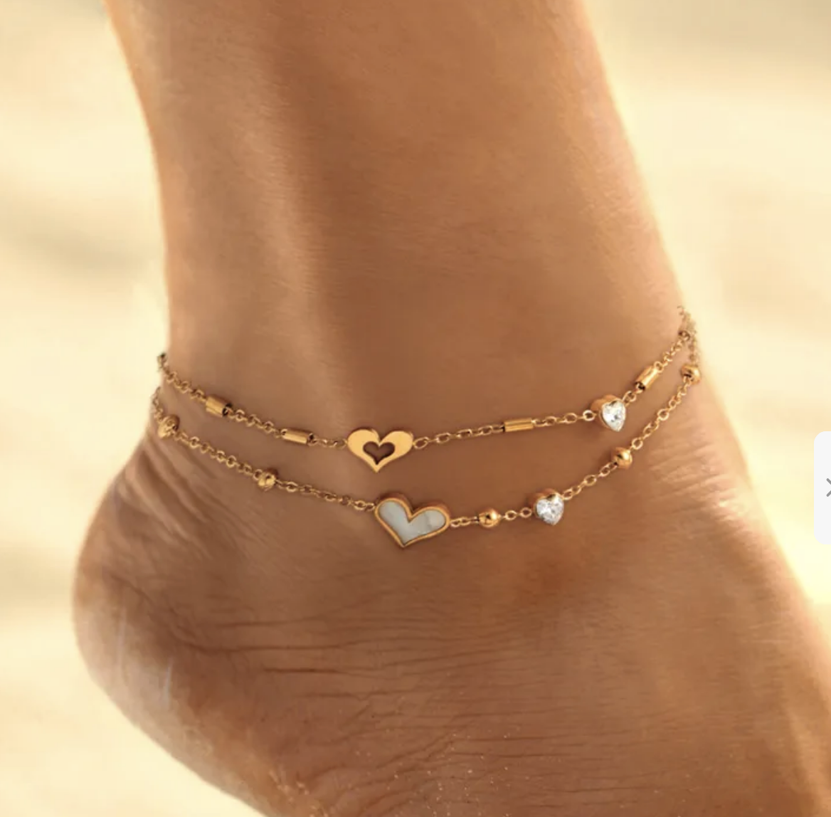 Gita Heart Anklet